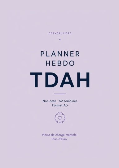 Planner Hebdo TDAH A5 non daté - CerveauLibre
