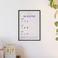 Poster Routine Visuelle TDAH 30 x 40 cm — Avec cadre - CerveauLibre